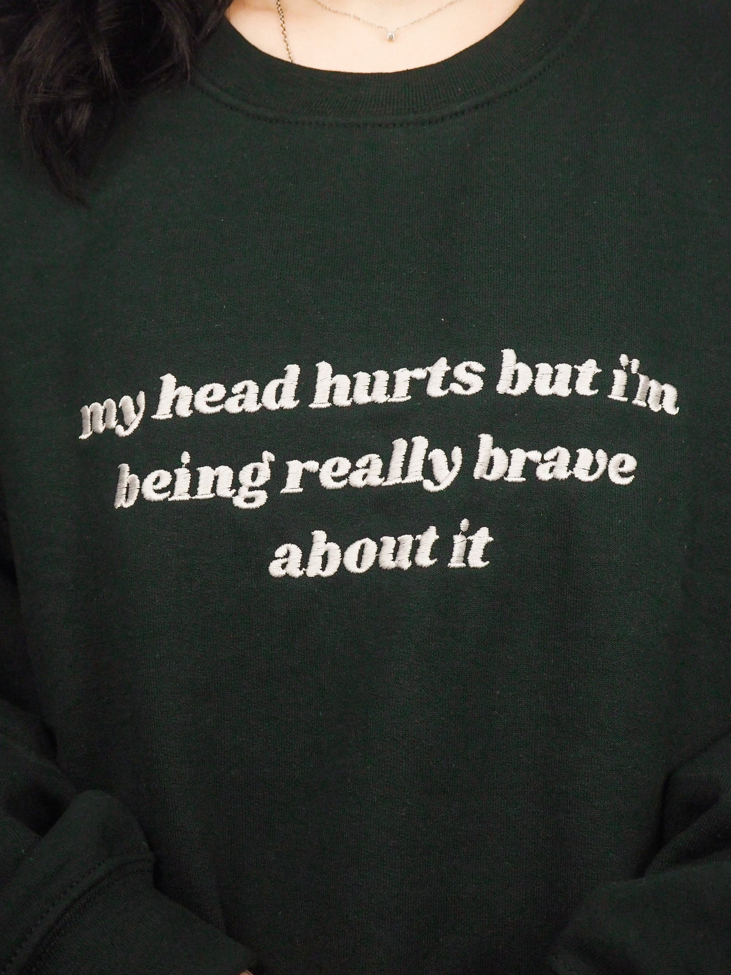 My Head Hurts embroidered sweatshirt