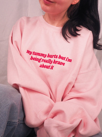 My Tummy Hurts embroidered sweatshirt
