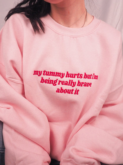 My Tummy Hurts embroidered sweatshirt