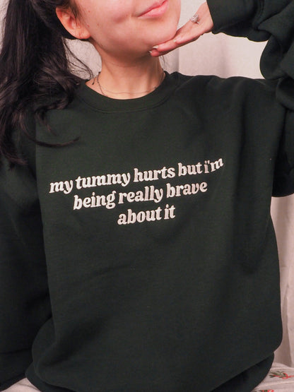 My Tummy Hurts embroidered sweatshirt