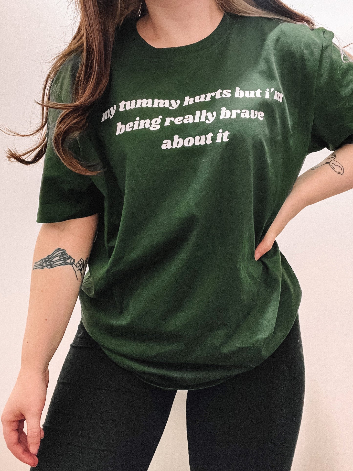 My Tummy Hurts printed t-shirt