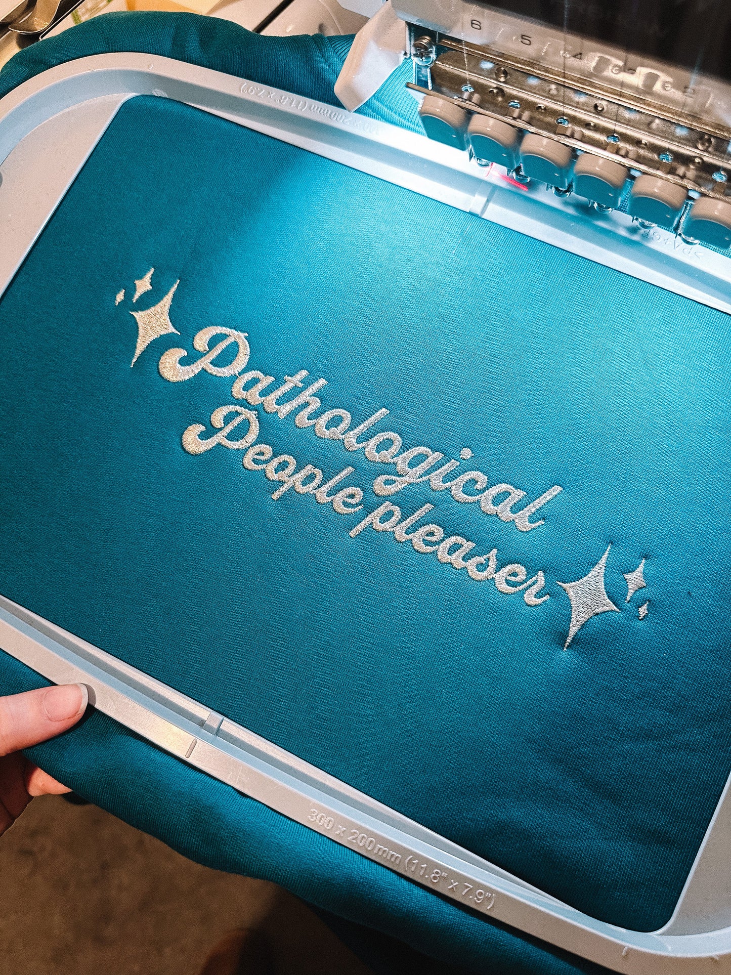 Pathological People Pleaser embroidered sweatshirt