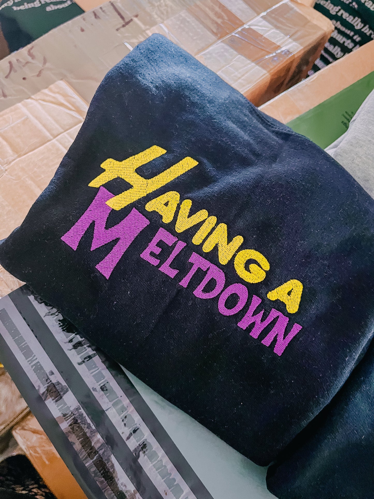 Having A Meltdown embroidered sweatshirt