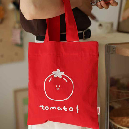 Daily White | Tomato Canvas Bag