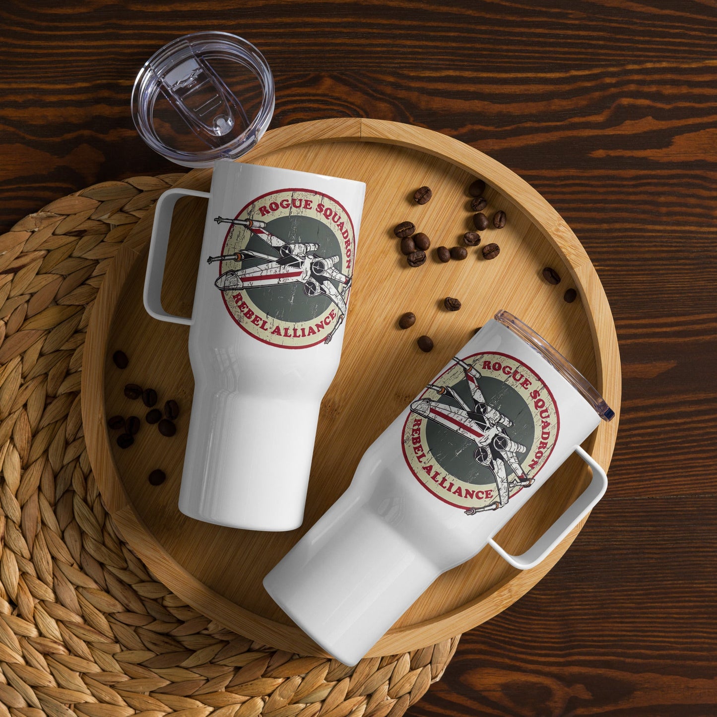 Star Wars Rogue Squadron Travel mug, Thermal Mug with Handle.