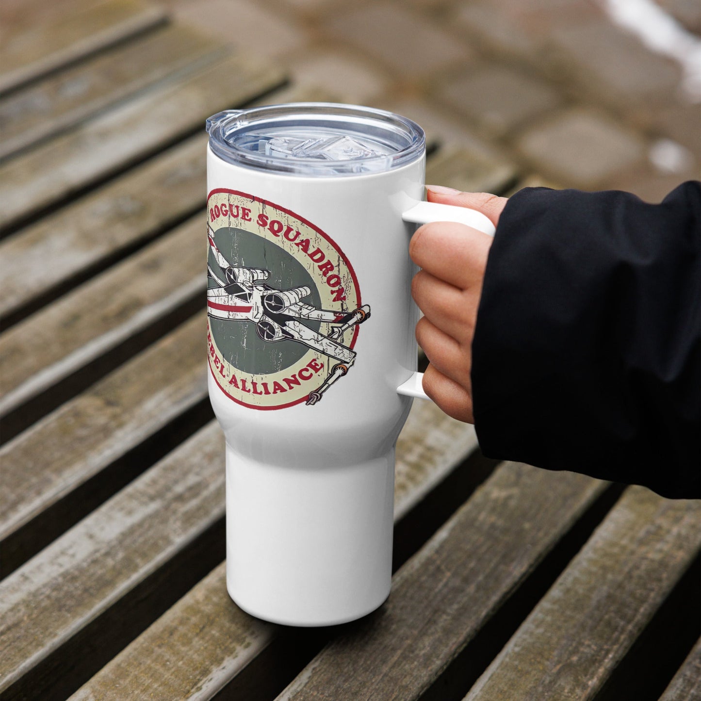 Star Wars Rogue Squadron Travel mug, Thermal Mug with Handle.