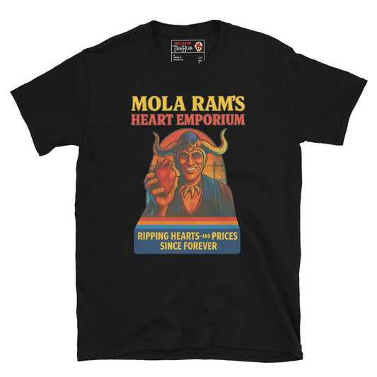 Mola Ram's Heart Emporium T-Shirt – Funny Indiana Jones Temple of Doom Parody Tee
