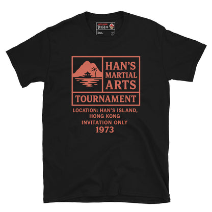 Han’s Martial Arts Tournament T-Shirt – Enter the Dragon 1973 Retro Tee