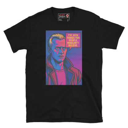 Blade Runner Roy Batty "I've Seen Things" Quote T-Shirt – Retro Pop Art Style