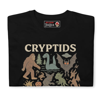 Cryptids T-Shirt – Cute & Creepy Mythical Creature Illustration Tee