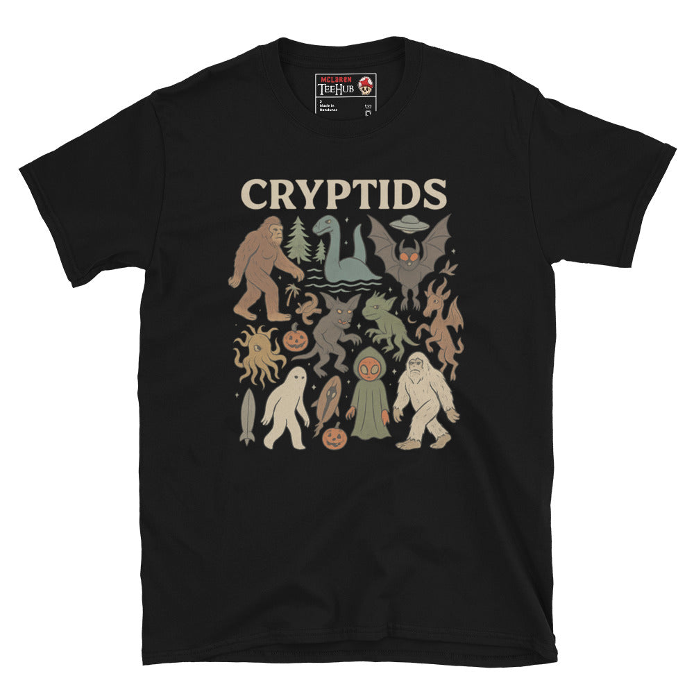 Cryptids T-Shirt – Cute & Creepy Mythical Creature Illustration Tee