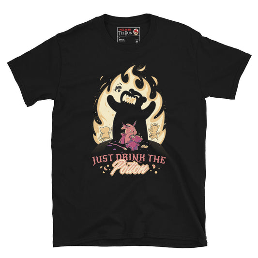 Just Drink the Potion T-Shirt, Dark Fantasy Animal Villain T-shirt