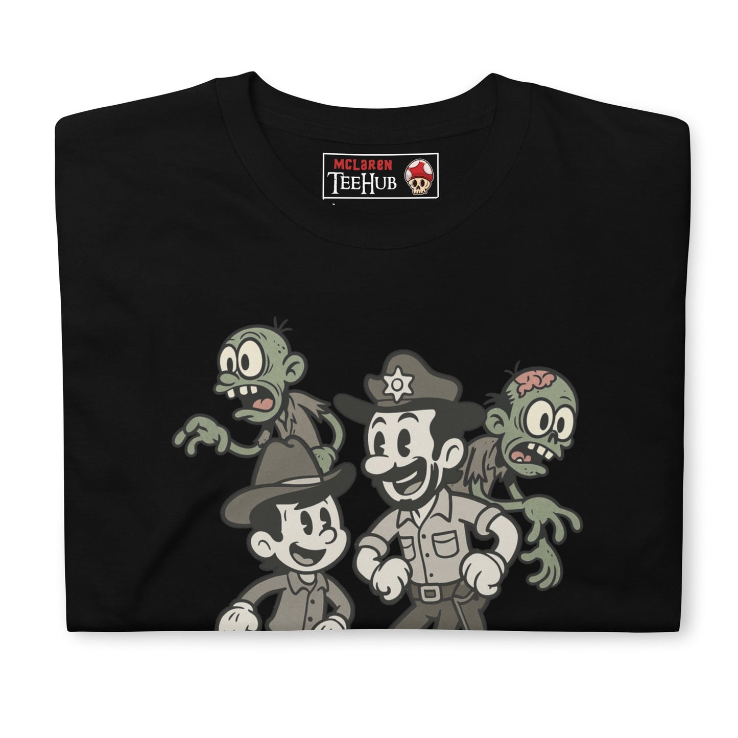Walking Dead Retro Cartoon Zombie T-Shirt – Exclusive McLaren T-Hub Design