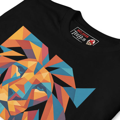 Geometric Lion Face T-Shirt