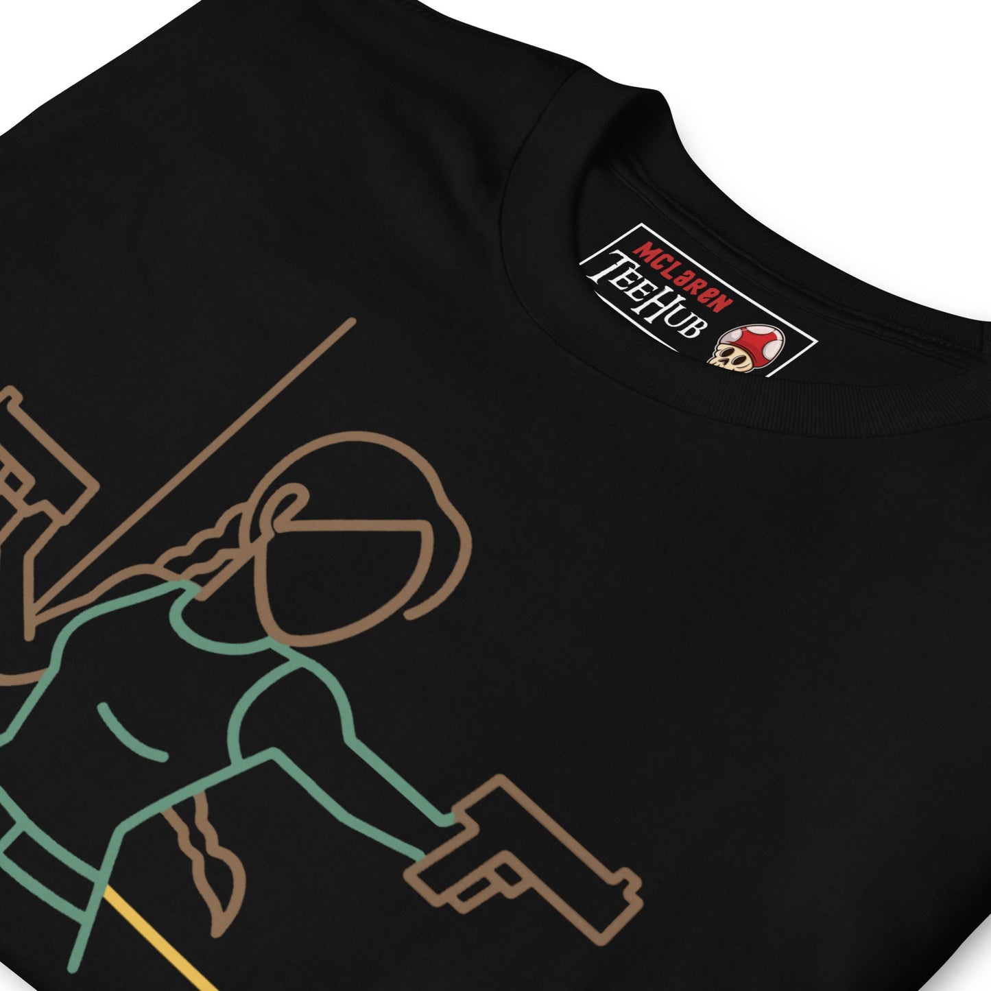 Lara Croft Minimalist T-Shirt – Tomb Raider Inspired Line Art Design