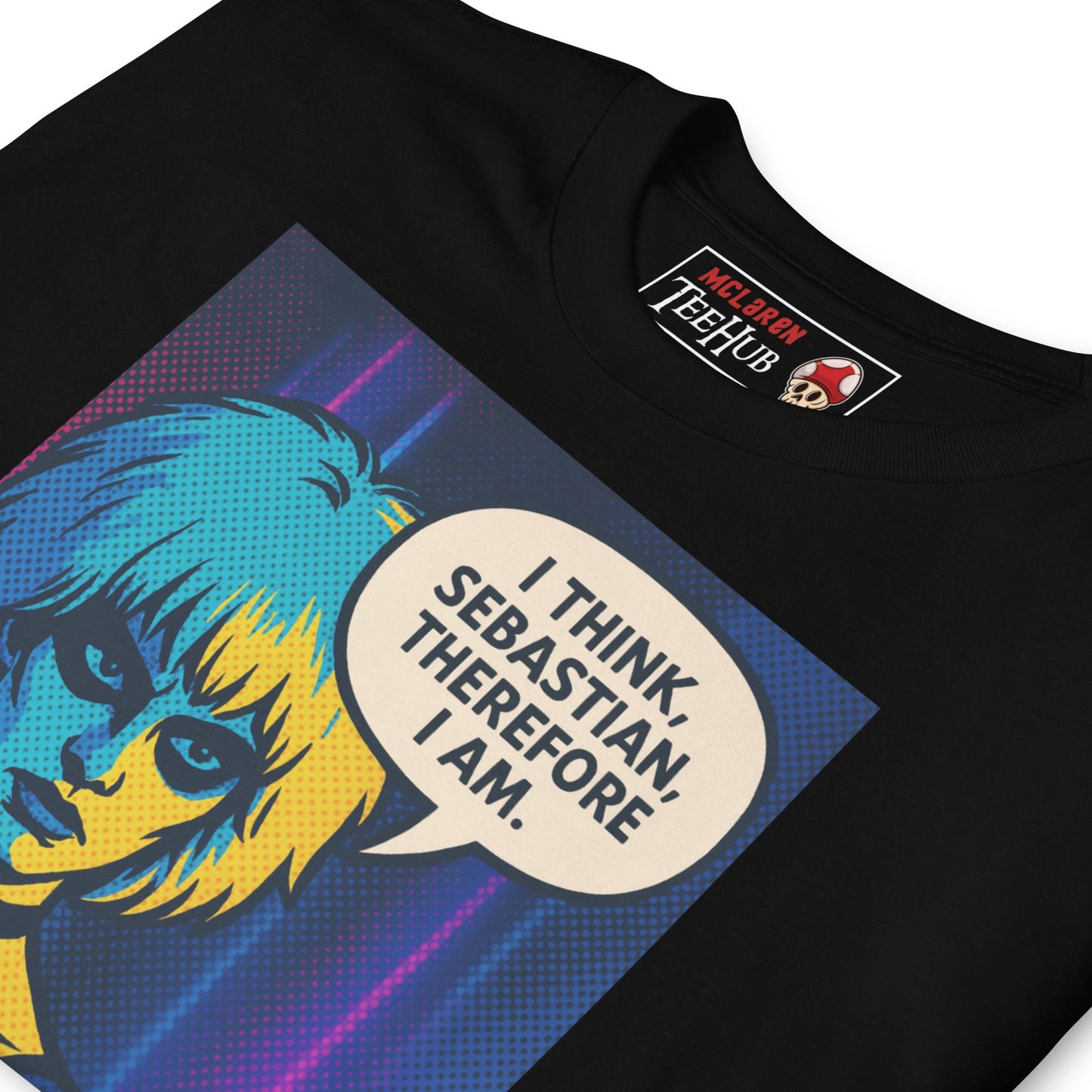 Pris T-Shirt – Blade Runner Inspired Pop Art Tee with “I Think, Sebastian” Quote