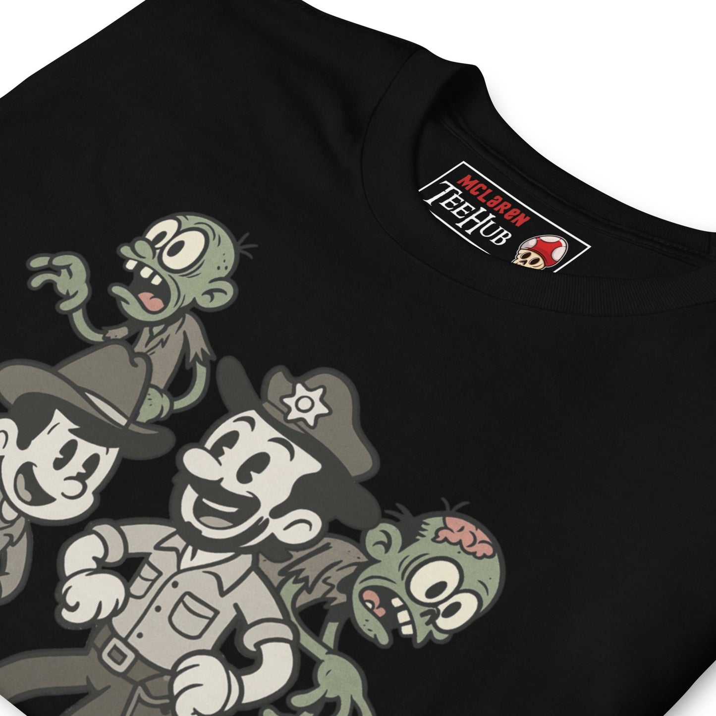 Walking Dead Retro Cartoon Zombie T-Shirt – Exclusive McLaren T-Hub Design