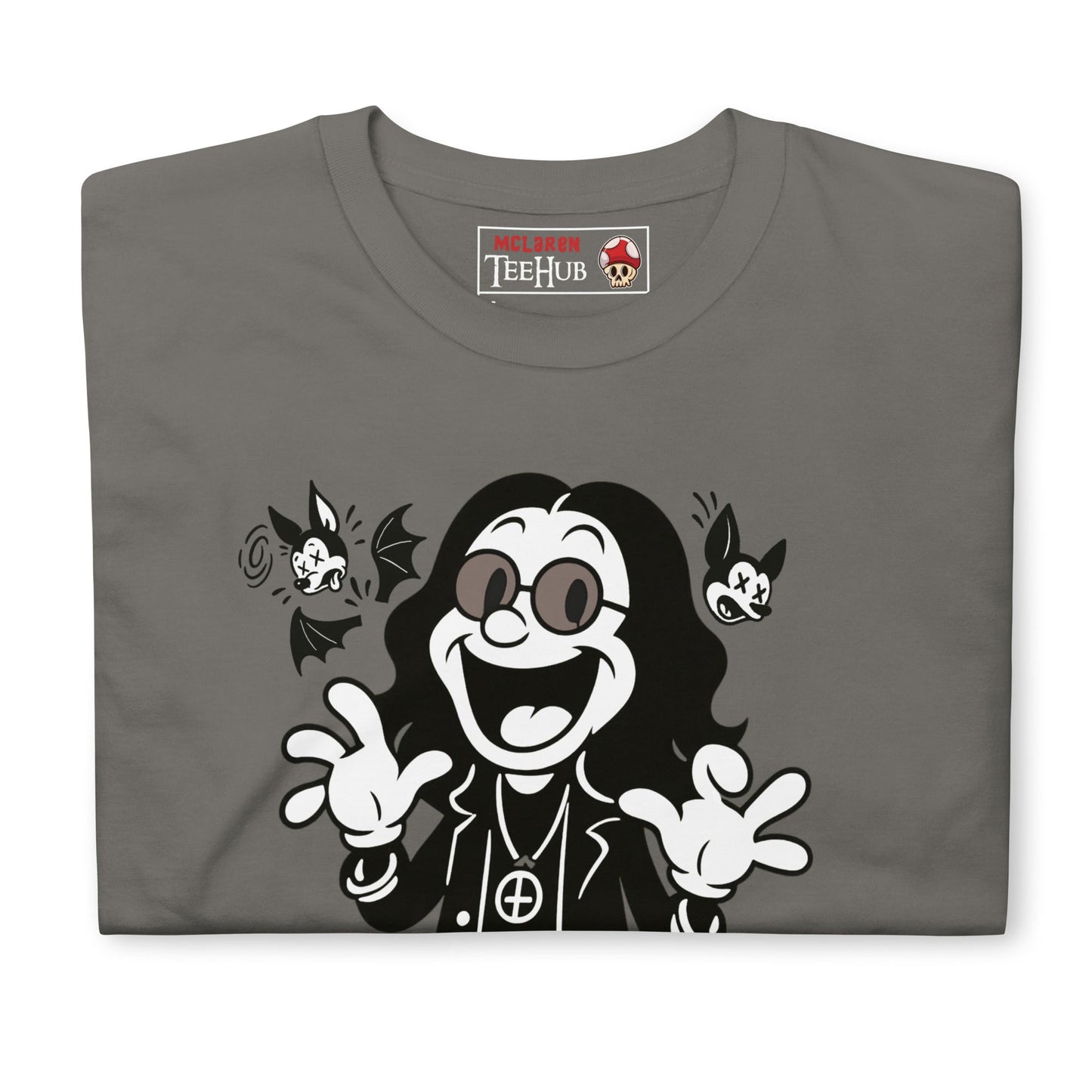 Cartoon Ozzy Osbourne Bat T-Shirt – Retro Rock Music Graphic Tee