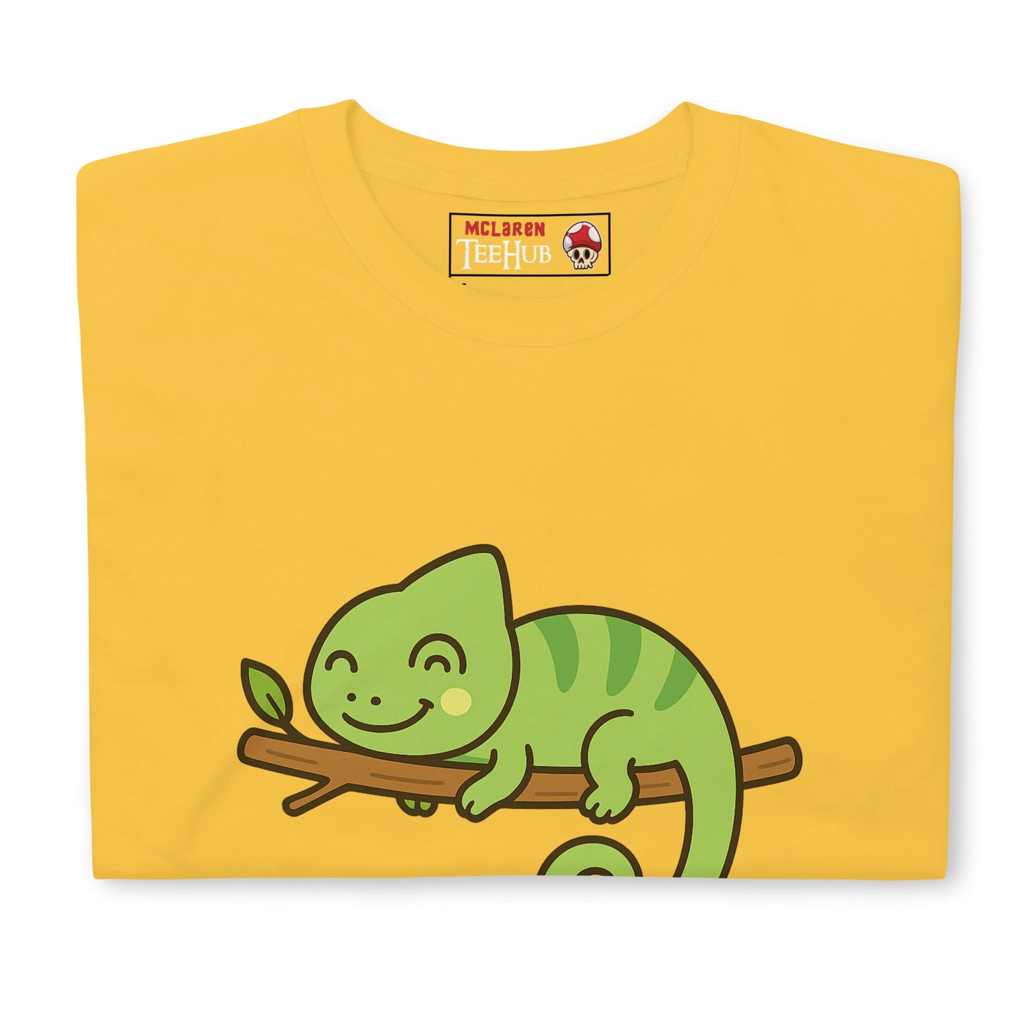 Cute Chameleon Cartoon T-Shirt – Funny Sleeping Lizard Tee