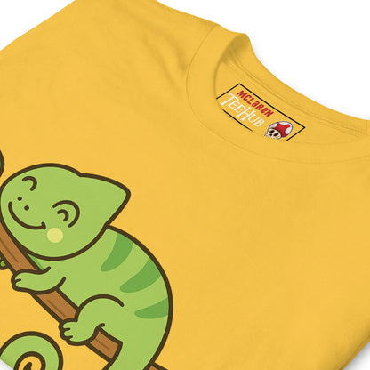 Cute Chameleon Cartoon T-Shirt – Funny Sleeping Lizard Tee
