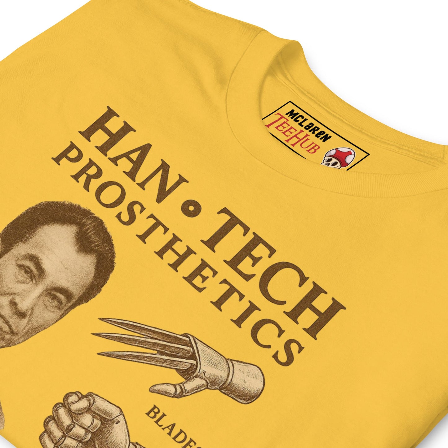 Han-Tech Prosthetics T-Shirt – Enter the Dragon Funny Martial Arts Parody Tee