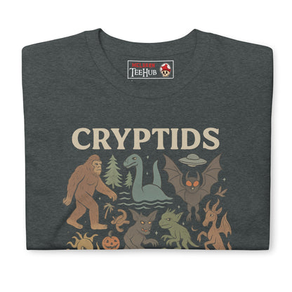 Cryptids T-Shirt – Cute & Creepy Mythical Creature Illustration Tee