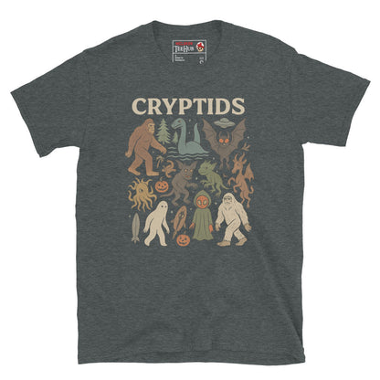 Cryptids T-Shirt – Cute & Creepy Mythical Creature Illustration Tee
