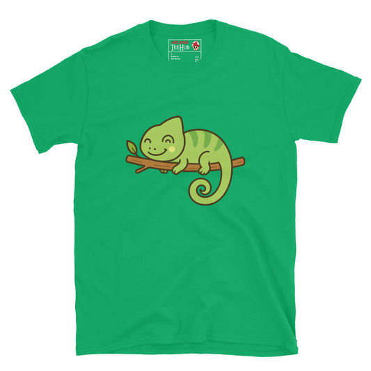 Cute Chameleon Cartoon T-Shirt – Funny Sleeping Lizard Tee