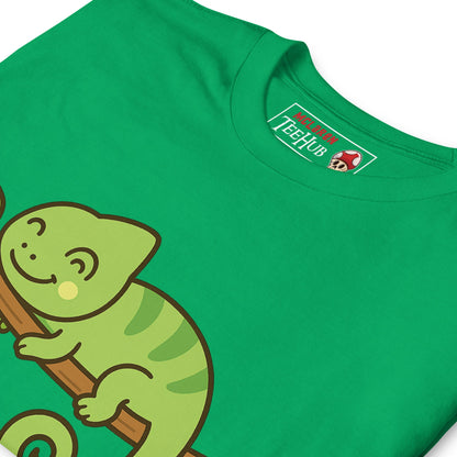 Cute Chameleon Cartoon T-Shirt – Funny Sleeping Lizard Tee