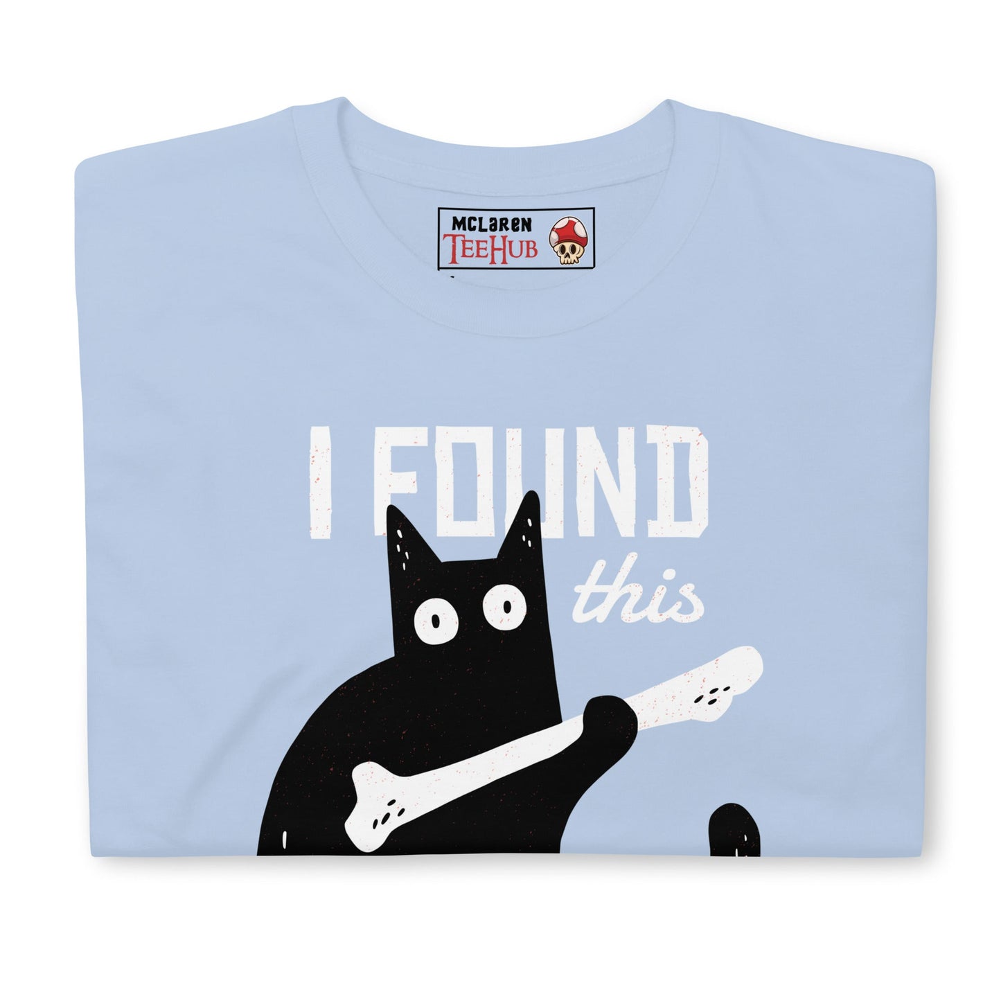 I Found This Humerus Cat T-Shirt – Funny Skeleton Pun Tee – Dark Humor Cat Lover Shirt