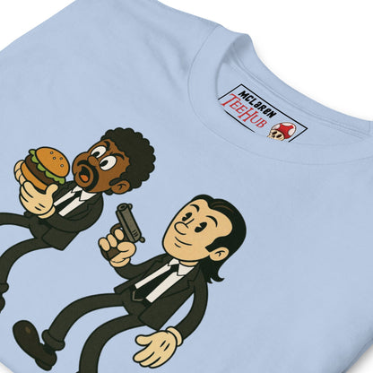 Mmm, This Is a Tasty Burger T-Shirt – Funny Pulp Fiction Cartoon Parody Tee