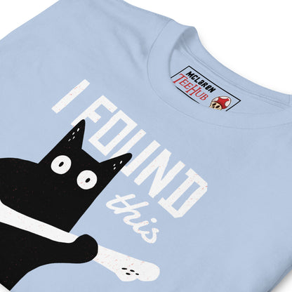 I Found This Humerus Cat T-Shirt – Funny Skeleton Pun Tee – Dark Humor Cat Lover Shirt