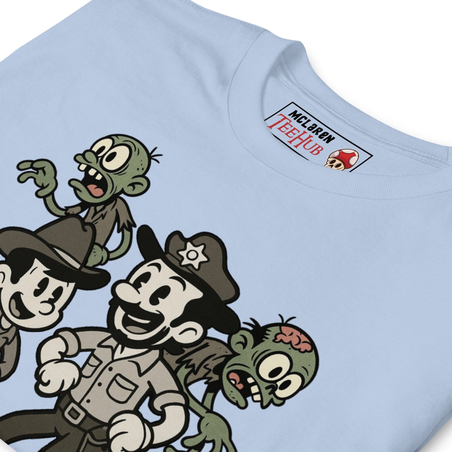 Walking Dead Retro Cartoon Zombie T-Shirt – Exclusive McLaren T-Hub Design
