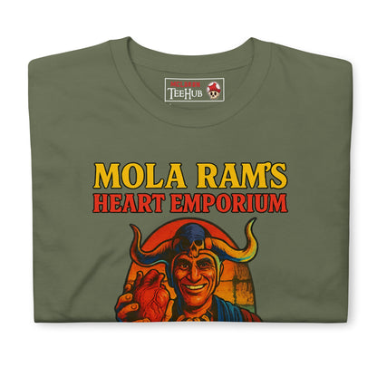 Mola Ram's Heart Emporium T-Shirt – Funny Indiana Jones Temple of Doom Parody Tee