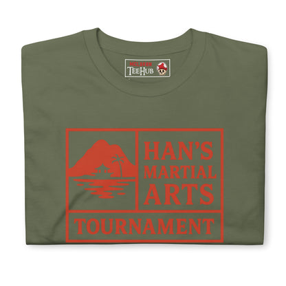 Han’s Martial Arts Tournament T-Shirt – Enter the Dragon 1973 Retro Tee