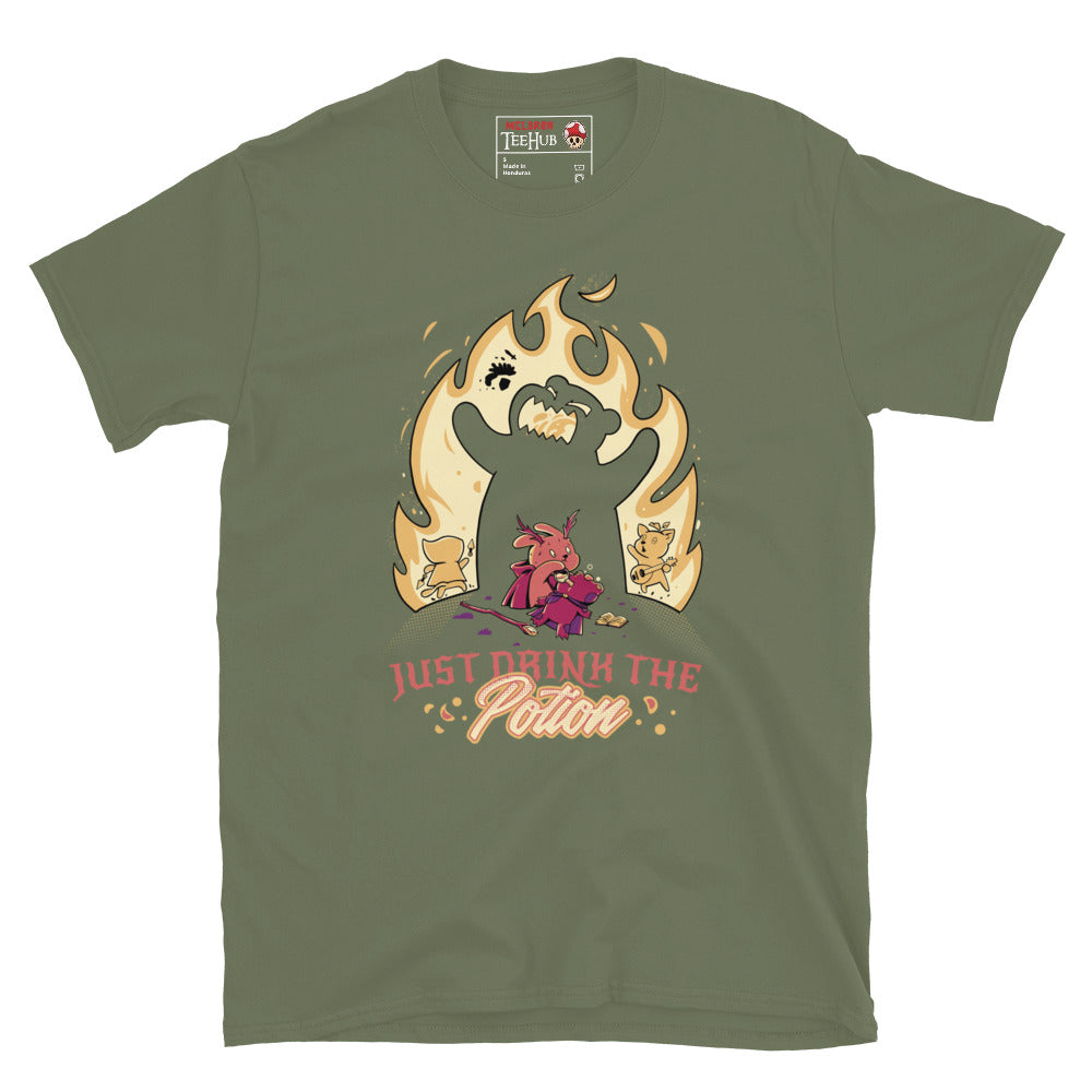 Just Drink the Potion T-Shirt, Dark Fantasy Animal Villain T-shirt