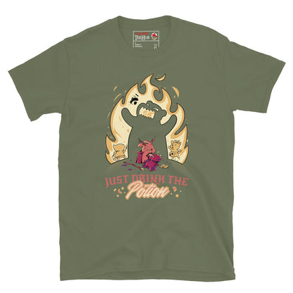 Just Drink the Potion T-Shirt, Dark Fantasy Animal Villain T-shirt