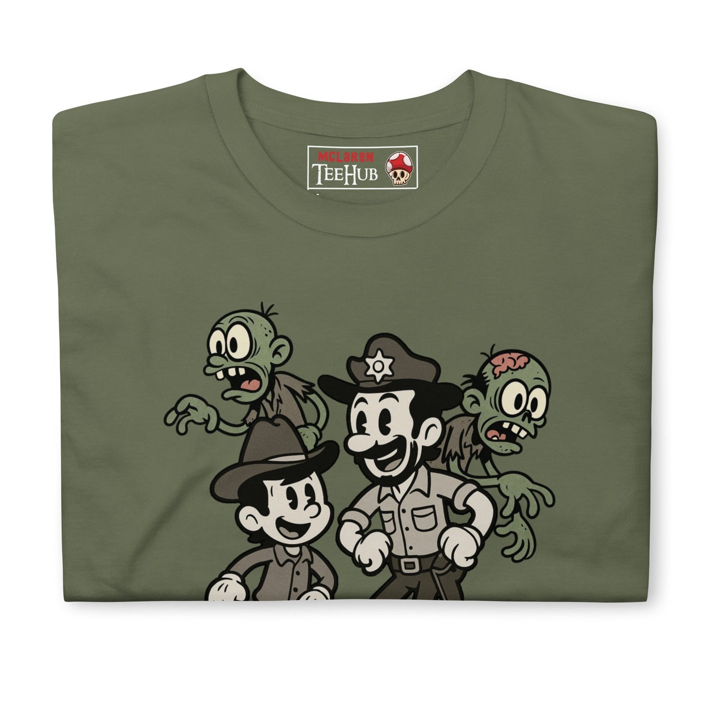 Walking Dead Retro Cartoon Zombie T-Shirt – Exclusive McLaren T-Hub Design