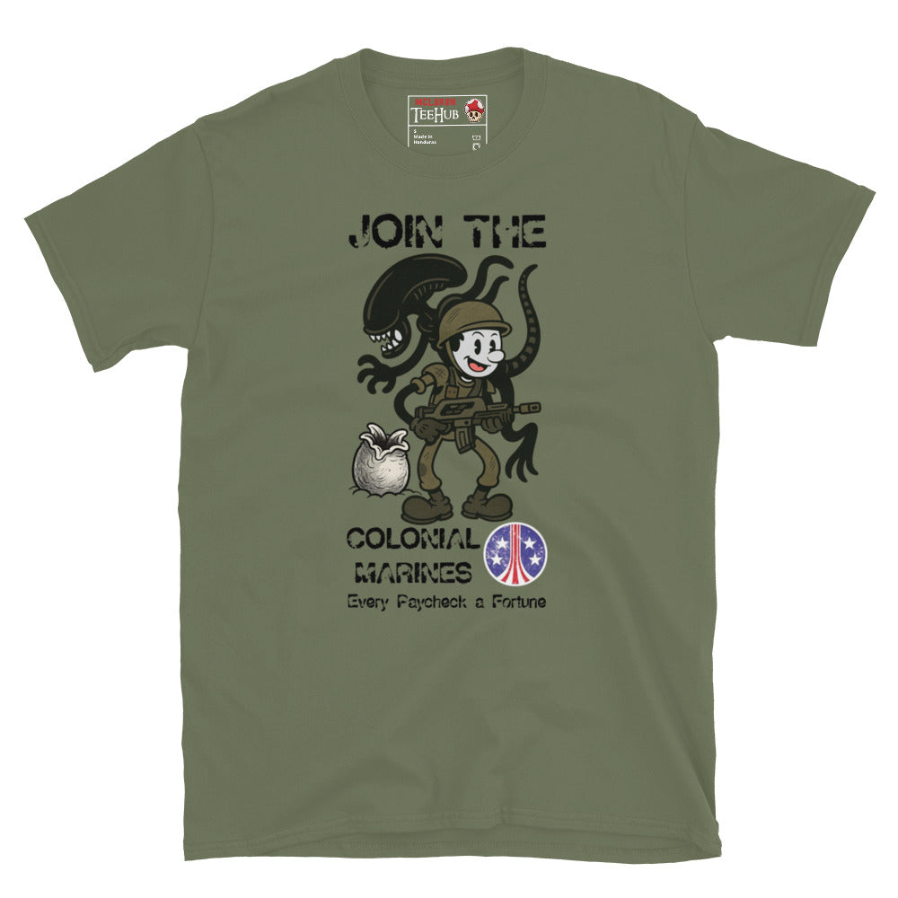 Aliens Join the Colonial Marines Retro T-Shirt