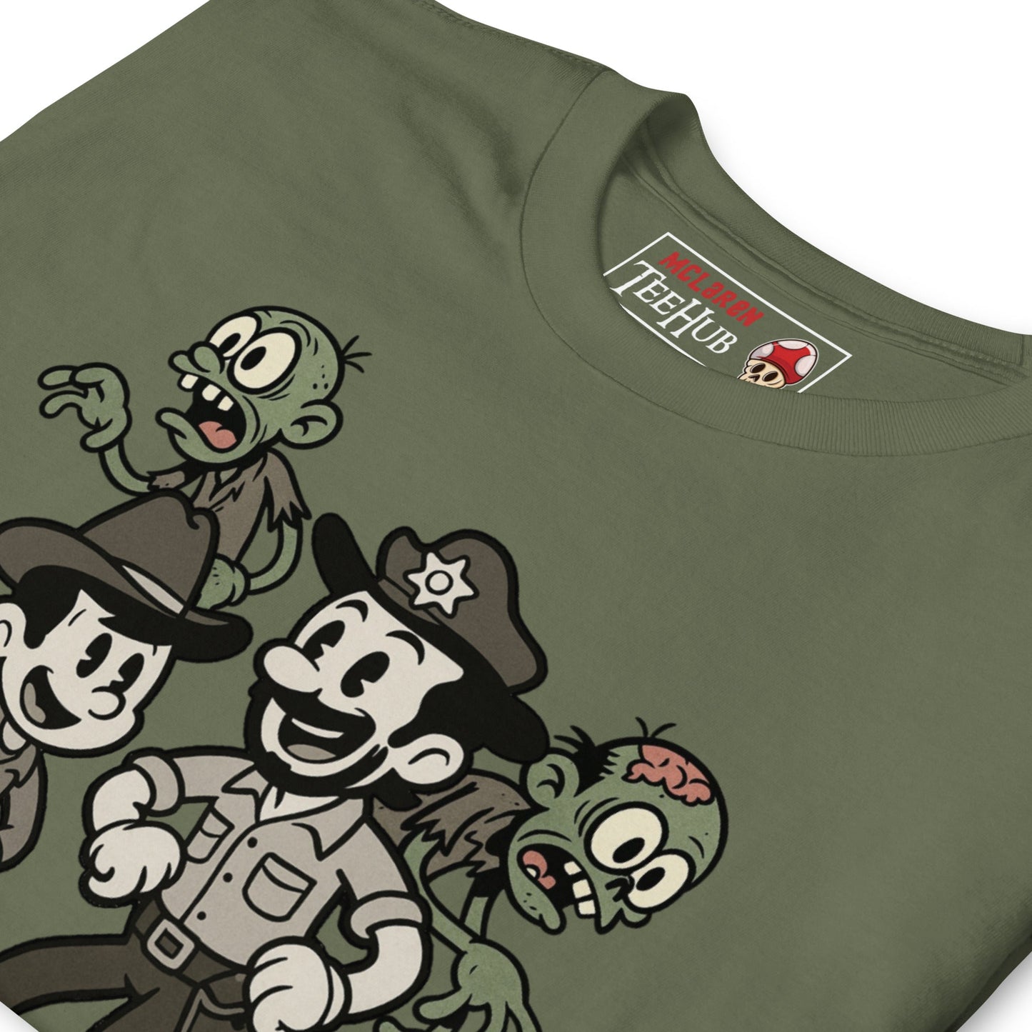 Walking Dead Retro Cartoon Zombie T-Shirt – Exclusive McLaren T-Hub Design