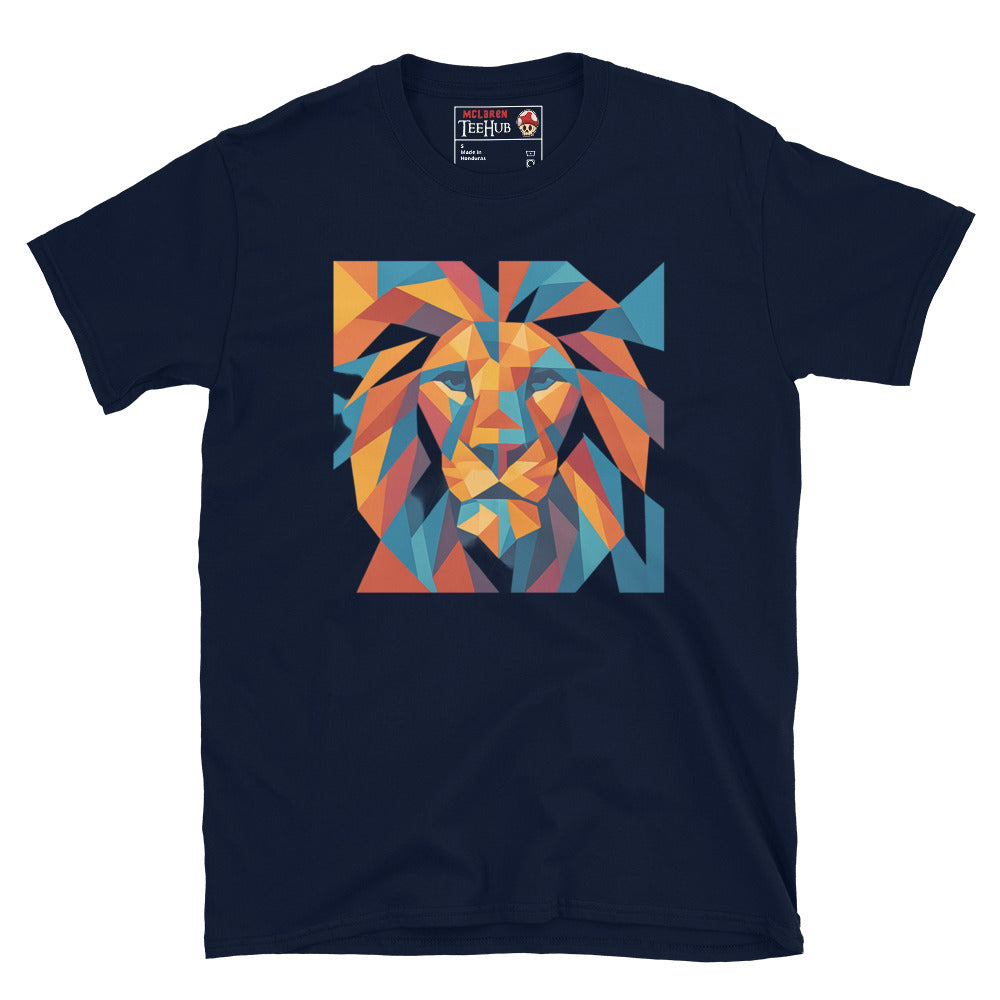 Geometric Lion Face T-Shirt