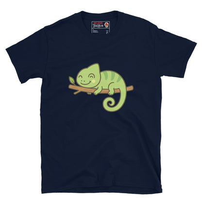 Cute Chameleon Cartoon T-Shirt – Funny Sleeping Lizard Tee