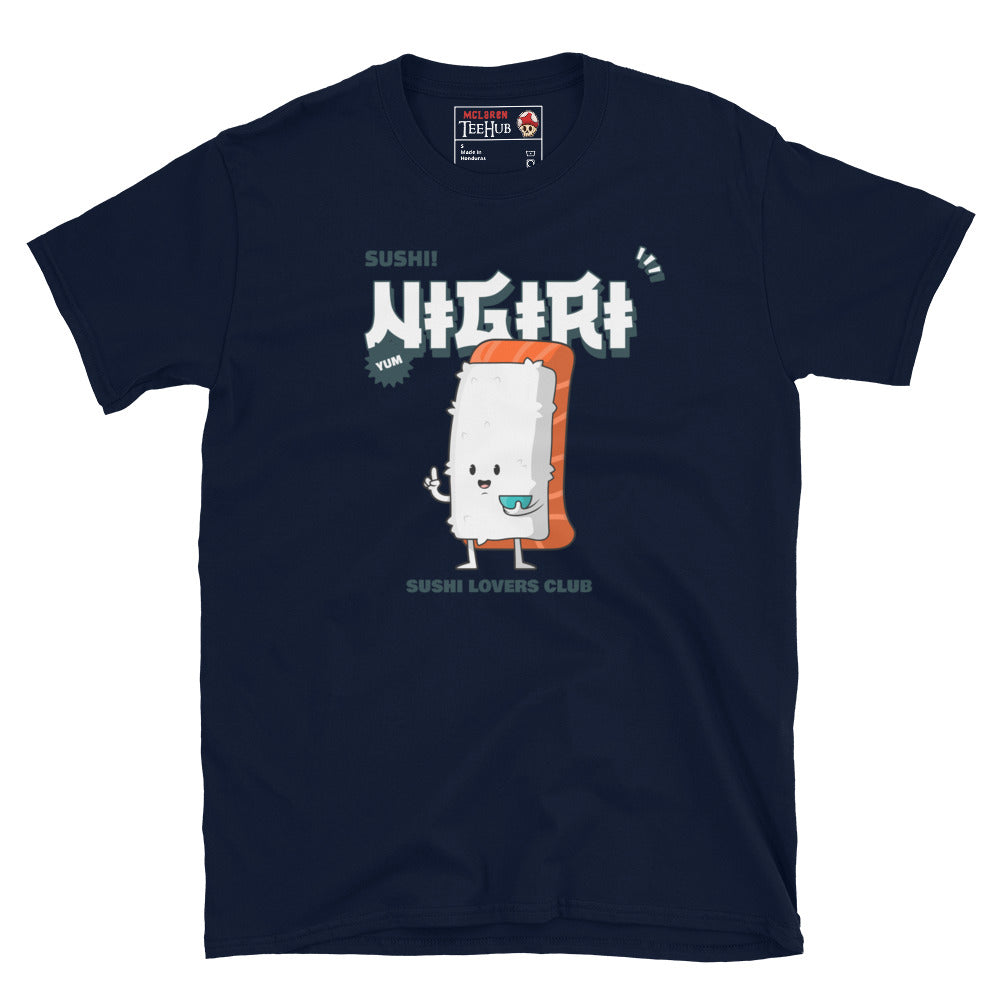 Nigiri Sushi Lovers Club T-Shirt – Funny Japanese Food Tee