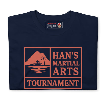Han’s Martial Arts Tournament T-Shirt – Enter the Dragon 1973 Retro Tee