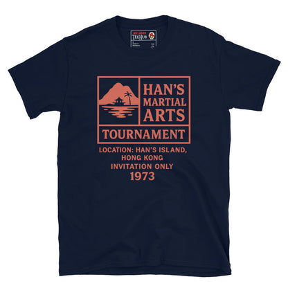 Han’s Martial Arts Tournament T-Shirt – Enter the Dragon 1973 Retro Tee