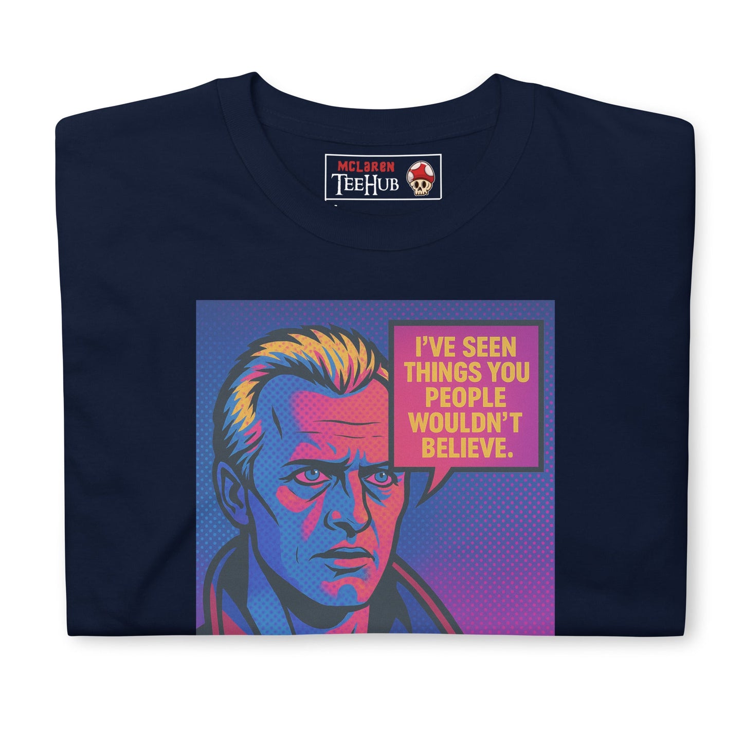 Blade Runner Roy Batty "I've Seen Things" Quote T-Shirt – Retro Pop Art Style