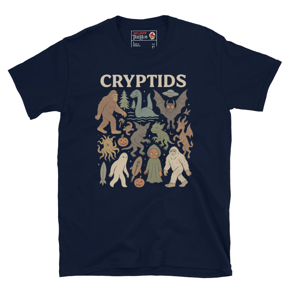 Cryptids T-Shirt – Cute & Creepy Mythical Creature Illustration Tee