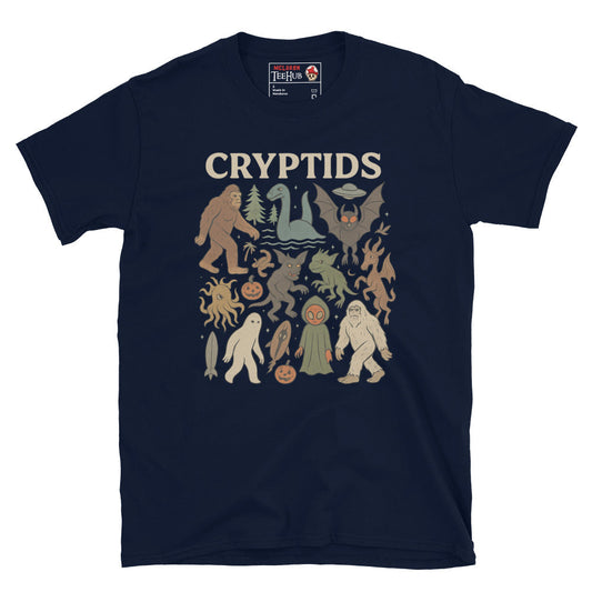 Cryptids T-Shirt – Cute & Creepy Mythical Creature Illustration Tee