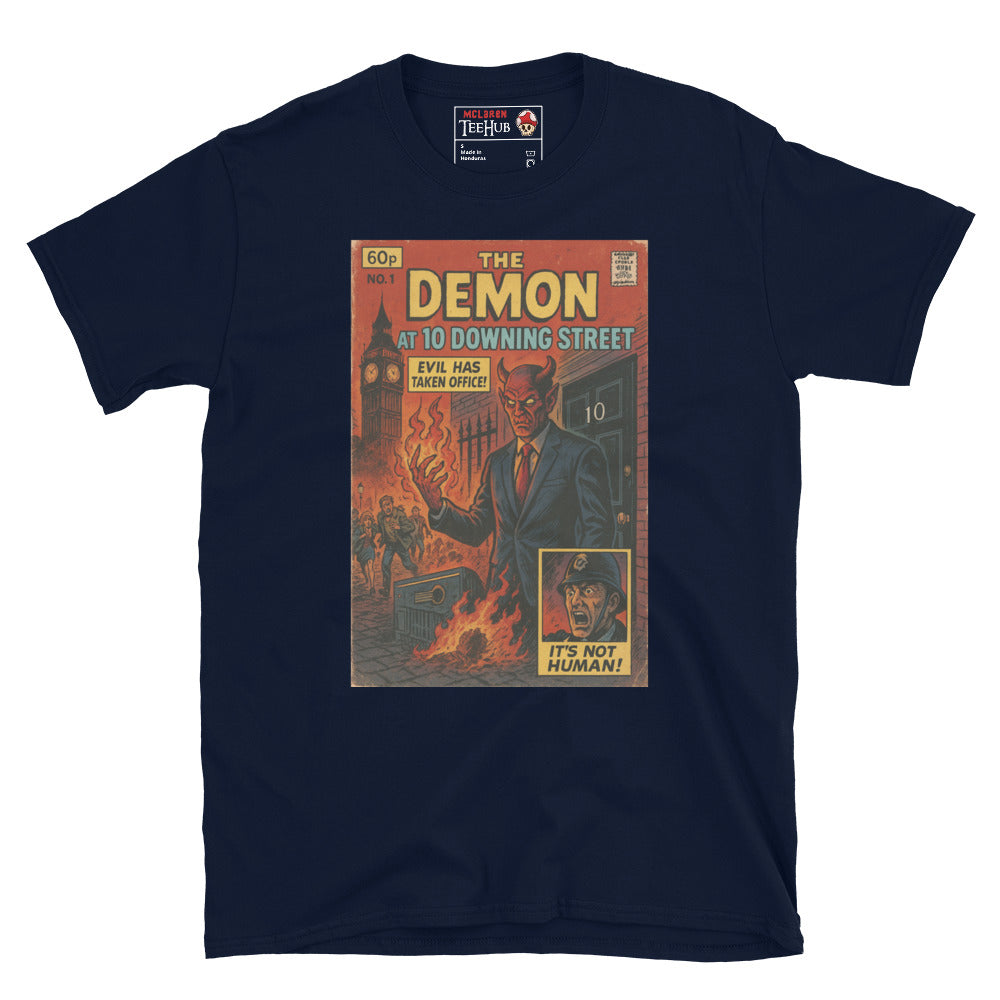 The Demon at 10 Downing Street Retro Comic T-Shirt