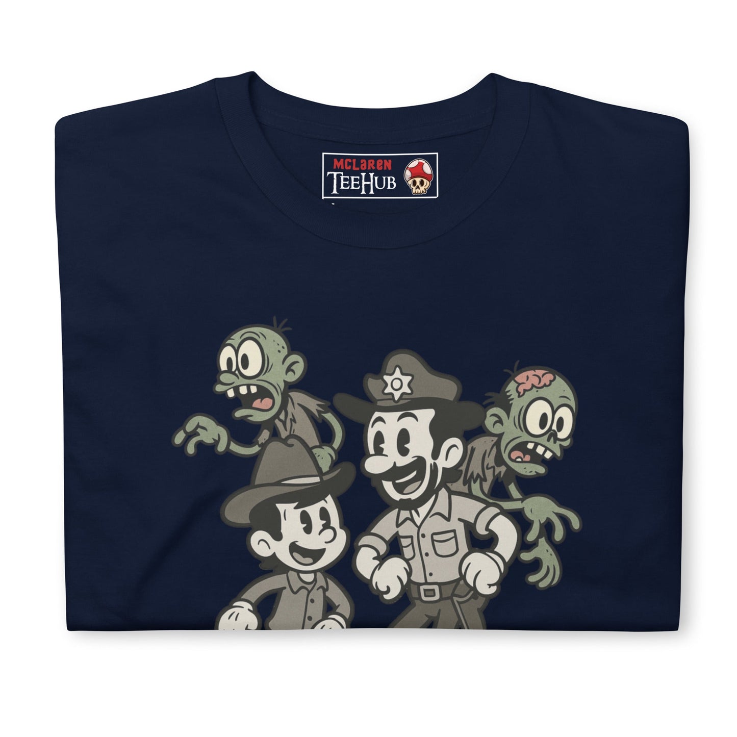 Walking Dead Retro Cartoon Zombie T-Shirt – Exclusive McLaren T-Hub Design